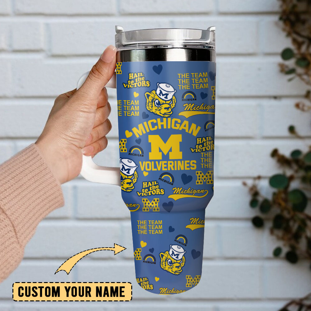 Stay Hydrated With Michigan Wolverines Tumbler - 20Oz Insulated Mug & Straw For Fans! - Image 2