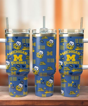 Stay Hydrated With Michigan Wolverines Tumbler - 20Oz Insulated Mug & Straw For Fans!