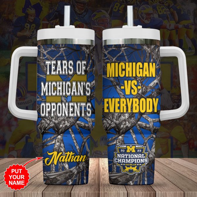 Custom Michigan Mug - Tears Of Opponents & Michigan Vs Everybody Design - Personalized Gift