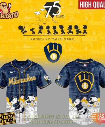 Limited Edition Milwaukee Peanuts 75Th Anniversary Baseball Jersey - Fast Delivery!