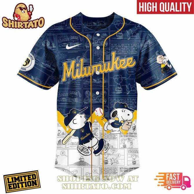 Limited Edition Milwaukee Peanuts 75Th Anniversary Baseball Jersey - Fast Delivery! - Image 2