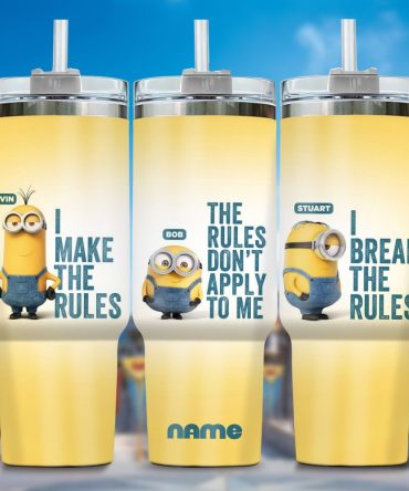 Funny Minion Tumbler With Straw - Customizable Name - Perfect Gift For Fans
