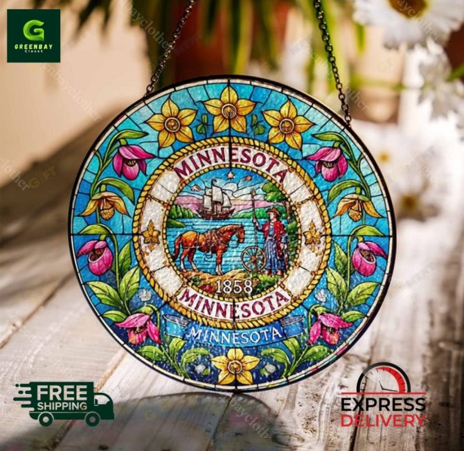 Stunning Minnesota Stained Glass Sun Catcher