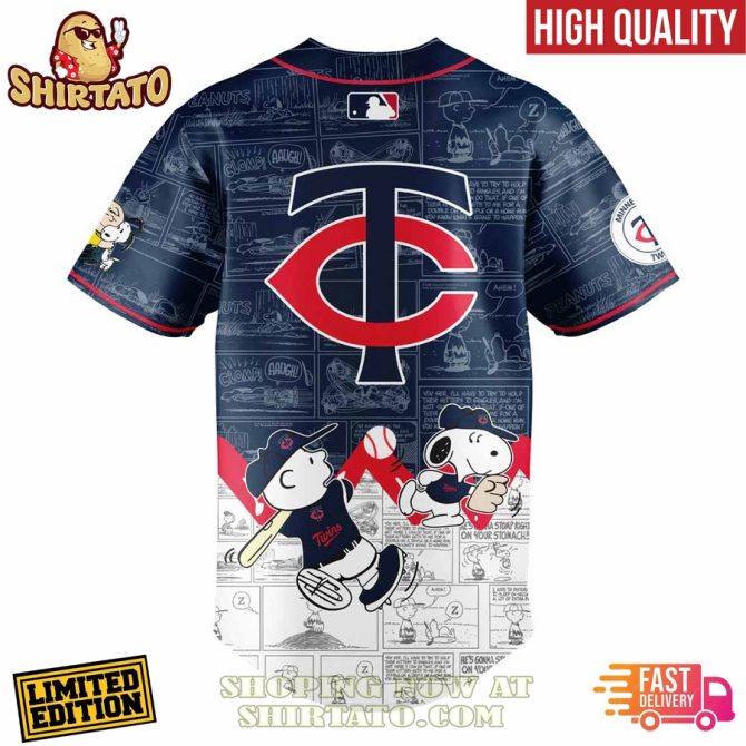 Limited Edition Peanuts Twins Jersey – 75Th Anniversary High-Quality Baseball Shirt - Image 3