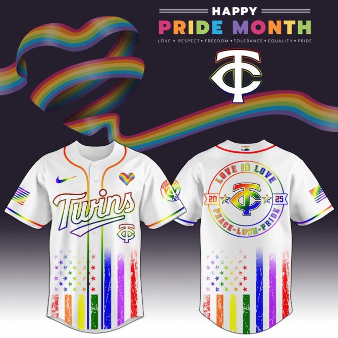 Celebrate Pride: Limited Edition Twins Jersey – Vibrant Rainbow Design, Show Your Colors!