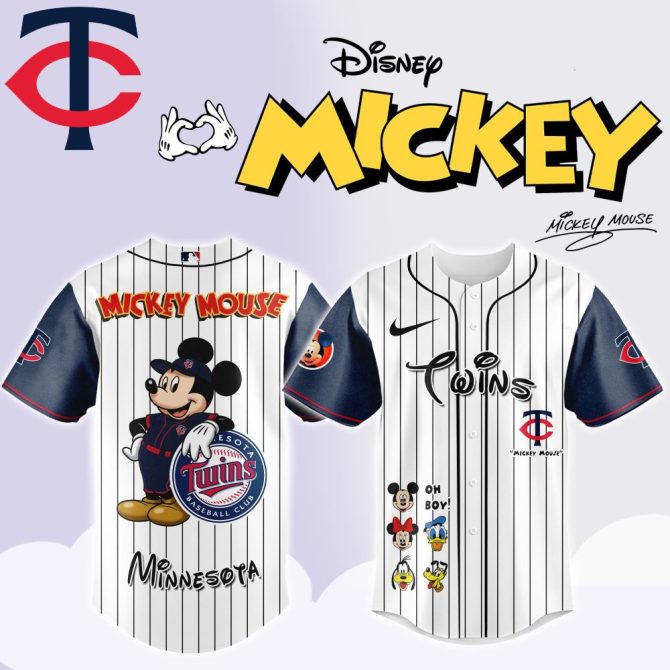 Disney Mickey Mouse Twins Jersey – Official Mlb Fan Gear For Kids & Adults
