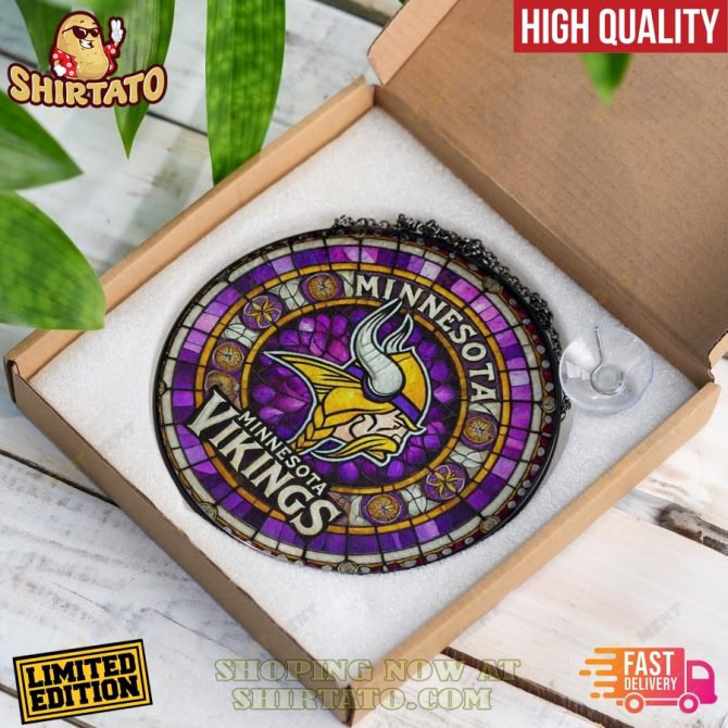 Limited Edition Minnesota Vikings Stained Glass Wall Art - High Quality, Fast Delivery! - Image 3
