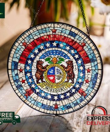 Stunning Missouri State Stained Glass Suncatcher
