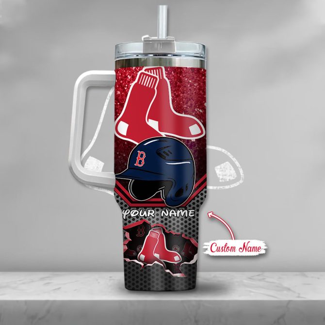 Custom Red Sox Tumbler With Straw - Personalized Disney Design - 20Oz Insulated Cup - Image 3