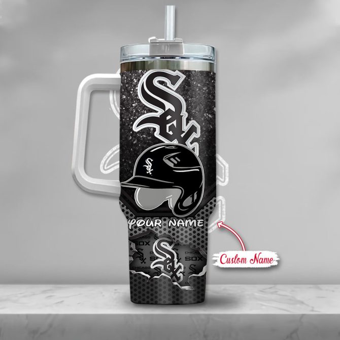 Custom Name Chicago Baseball Tumbler With Cartoon Design - Perfect Gift For Fans - Image 3