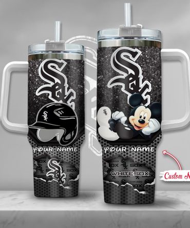 Custom Name Chicago Baseball Tumbler With Cartoon Design - Perfect Gift For Fans