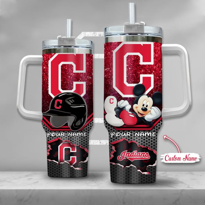 Custom Name Mickey Mouse Baseball Tumbler – Personalized 20Oz Insulated Mug With Straw