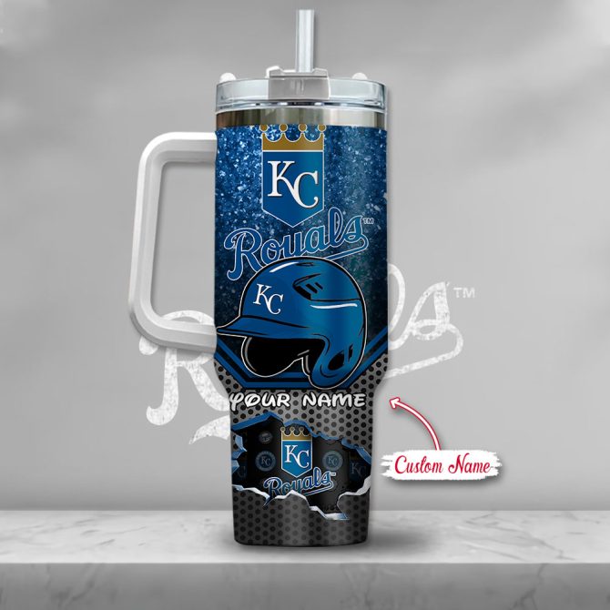 Custom Kc Royals & Mickey Mouse Tumbler With Handle - Personalized Gift For Fans - Image 3