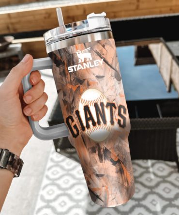 Giants Camo Stanley Tumbler With Handle - 40Oz Vacuum Insulated Travel Mug