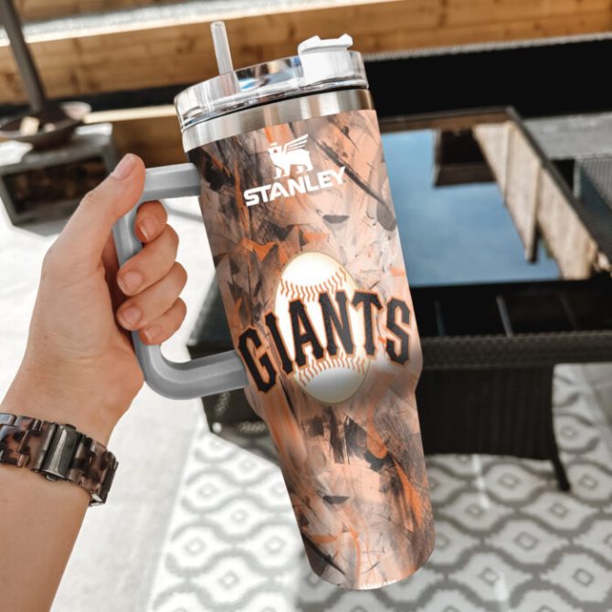 Giants Camo Stanley Tumbler With Handle - 40Oz Vacuum Insulated Travel Mug