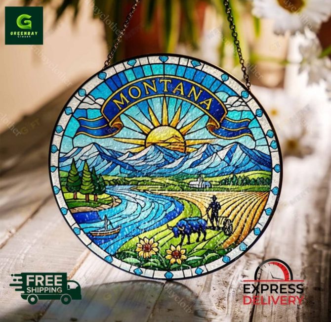 Stunning Montana Stained Glass Sun Catcher