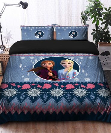 Cozy Frozen-Themed Bedding Set – Perfect For Kids, Queen Size, Includes Pillowcases