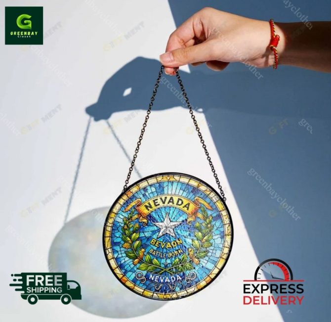 Stunning Nevada State Stained Glass Suncatcher - Image 3