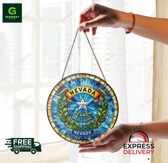 Stunning Nevada State Stained Glass Suncatcher - Image 4