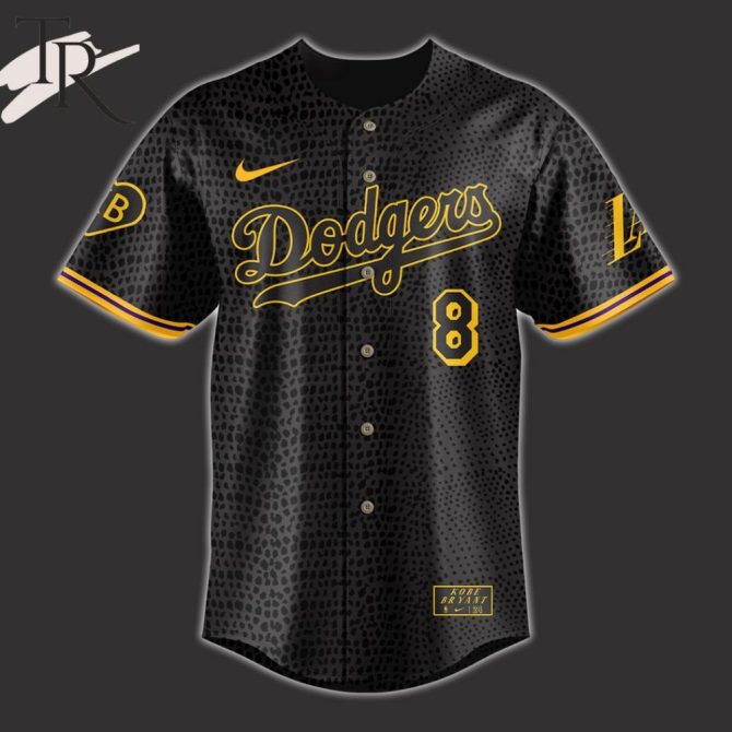 Limited Edition Black & Gold Dodgers Jersey - Tribute To Bryant #24 & #8 - Image 2