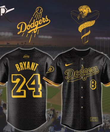 Limited Edition Black & Gold Dodgers Jersey - Tribute To Bryant #24 & #8