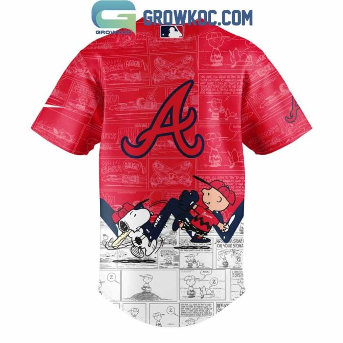 Limited Edition Peanuts Night Baseball Jersey - Atlanta Braves Fan Gear - Image 3