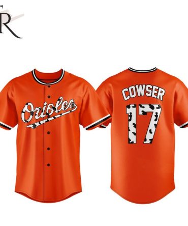 Custom Orioles Baseball Jersey - Cowser #17 - Vibrant Orange Fan Gear