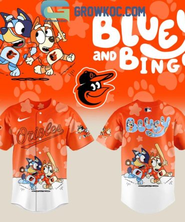 Bluey & Bingo Orioles Jersey – Kids' Baseball Fun Shirt, Limited Edition!