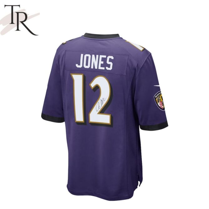 Limited Edition Ravens Jacoby Jones #12 Jersey - Perfect For Fans & Collectors! - Image 3