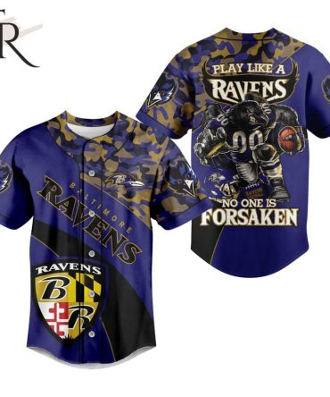 Bold Baltimore Ravens Camo Baseball Jersey – Play Like A Raven! Limited Edition Fan Gear