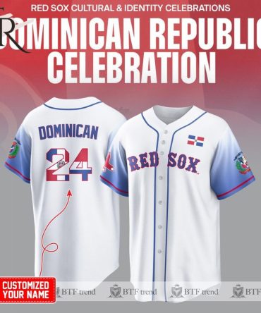Customize Your Name Red Sox Dominican Republic Celebration Jersey - Unique Personalized Gift!