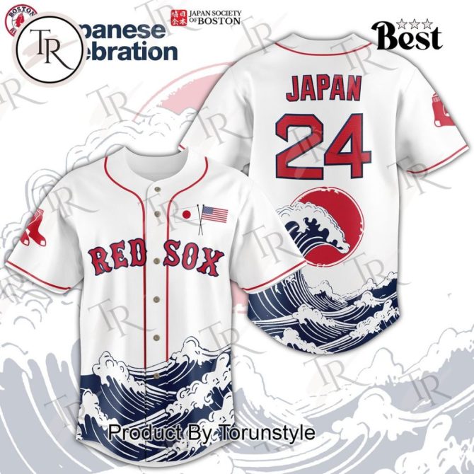 Limited Edition Red Sox Japanese Celebration Jersey - Custom Design, Perfect Gift!