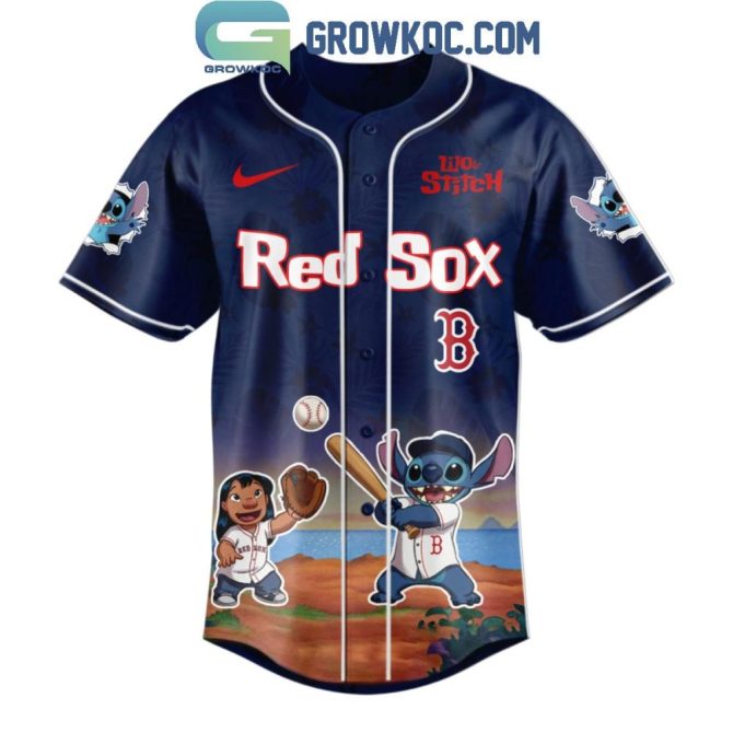 Exclusive Lilo & Stitch Red Sox Jersey – Limited Edition Mlb Fan Gear - Image 2