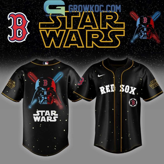 Limited Edition Red Sox Star Wars Jersey - Dark Side Fan Gear, Perfect Gift!