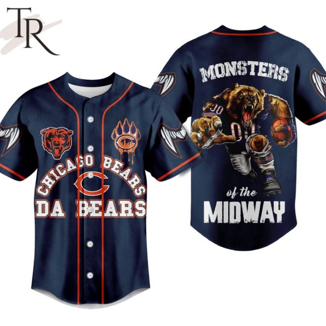 Chicago Bears Monsters Of The Midway Baseball Jersey – Bold Fan Apparel