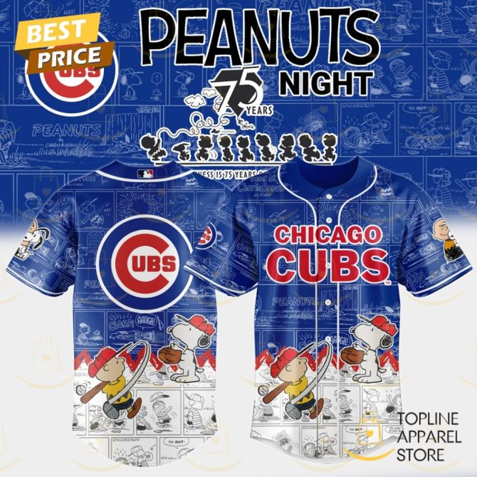 Limited Edition Chicago Cubs Peanuts 75Th Anniversary Jersey - Best Price!