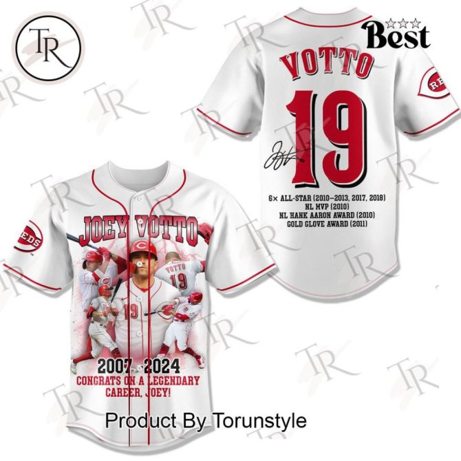Legendary Joey Votto Jersey - Celebrate A Career Of Excellence! Limited Edition 2007-2024