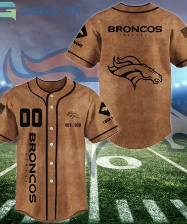 Customizable Broncos Jersey - Vintage Style, Personalized Name & Number, Perfect Gift Idea