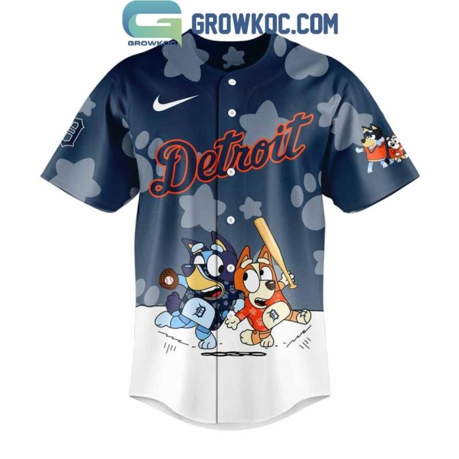Bluey & Bingo Detroit Tigers Baseball Jersey - Fun & Unique Gift For Kids & Fans! - Image 2