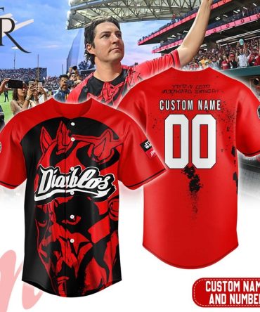 Custom Diablos Baseball Jersey - Personalized Name & Number, Red/Black Design