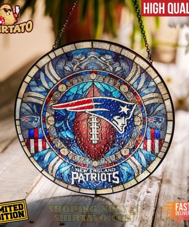 Limited Edition New England Patriots Stained Glass Suncatcher - High Quality, Fast Delivery