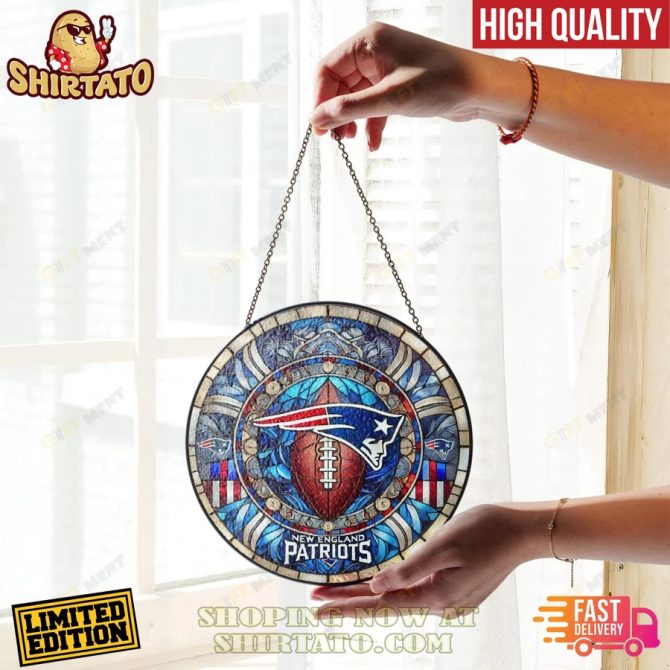 Limited Edition New England Patriots Stained Glass Suncatcher - High Quality, Fast Delivery - Image 2