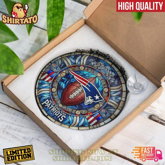 Limited Edition New England Patriots Stained Glass Suncatcher - High Quality, Fast Delivery - Image 3