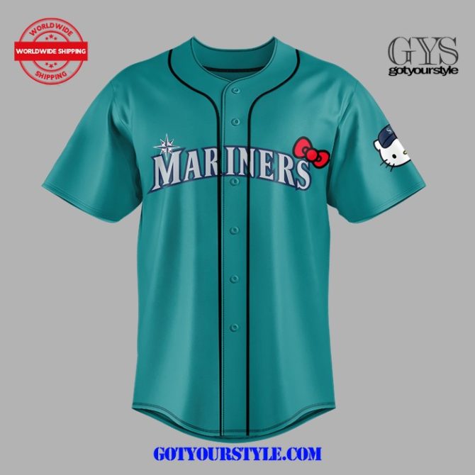 Limited Edition Hello Kitty Mariners 50Th Anniversary Jersey – Cute & Stylish Fan Gear! - Image 2