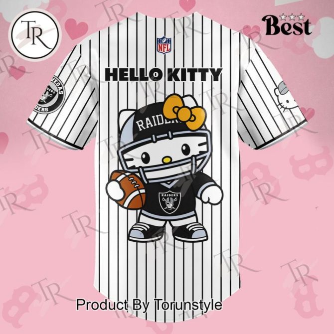 Hello Kitty Raiders Jersey - Cute Nfl Fan Gear For Kids & Adults - Image 3