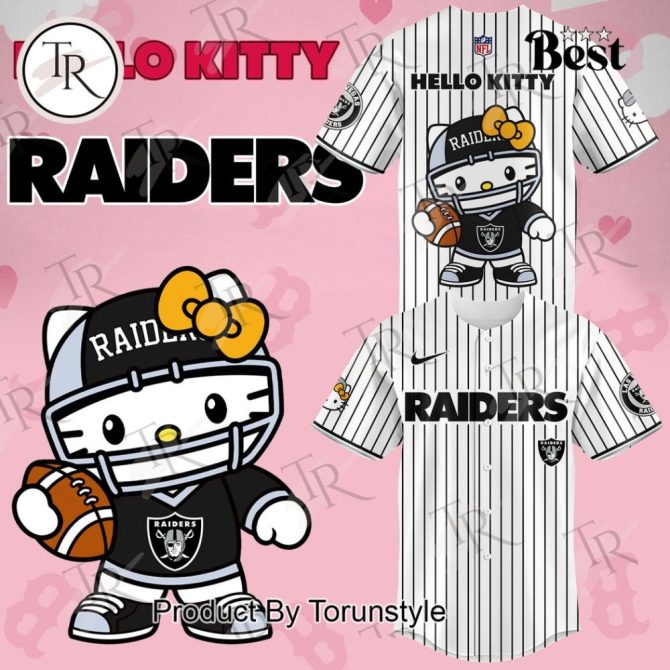 Hello Kitty Raiders Jersey - Cute Nfl Fan Gear For Kids & Adults