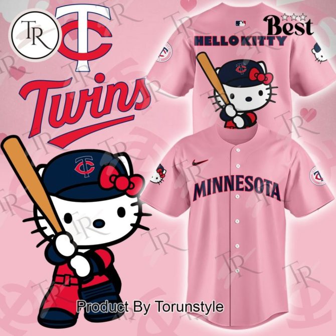 Limited Edition Hello Kitty X Minnesota Twins Pink Jersey - Cute & Sporty Fan Apparel