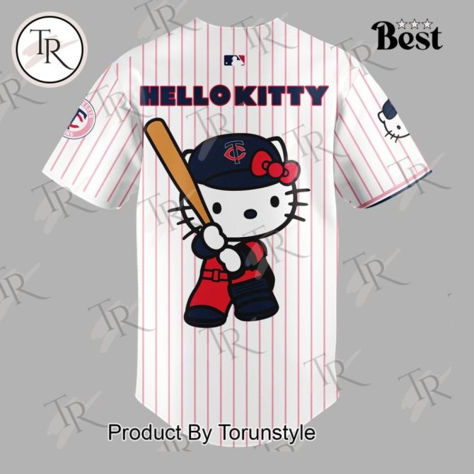 Hello Kitty X Minnesota Twins Baseball Jersey - Cute & Sporty Fan Gear - Image 3