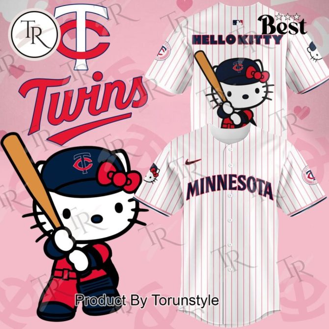 Hello Kitty X Minnesota Twins Baseball Jersey - Cute & Sporty Fan Gear
