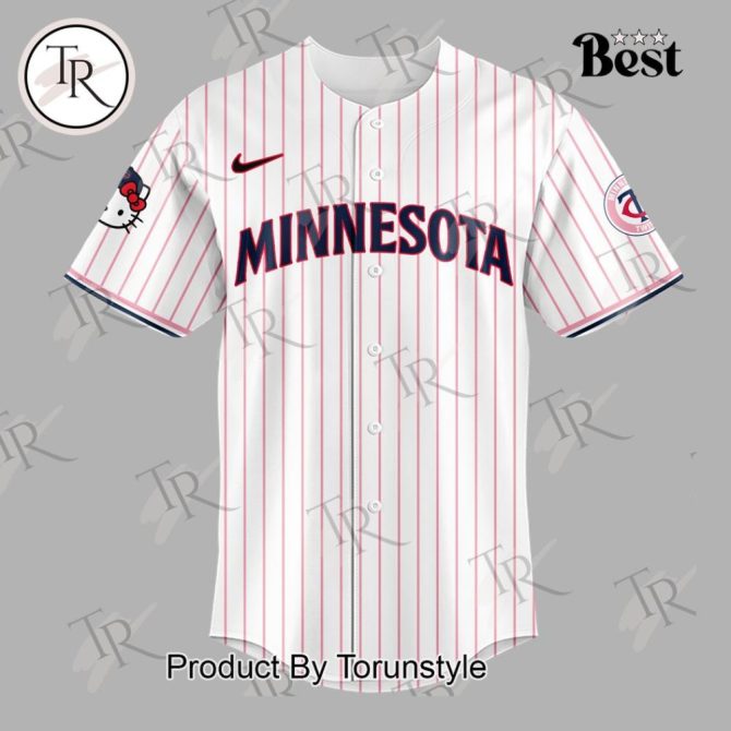 Hello Kitty X Minnesota Twins Baseball Jersey - Cute & Sporty Fan Gear - Image 2